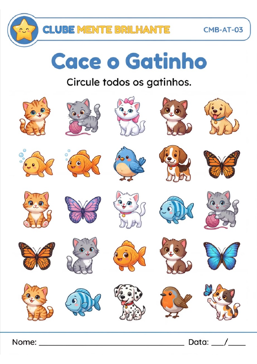 Prévia da atividade Cace o Gatinho