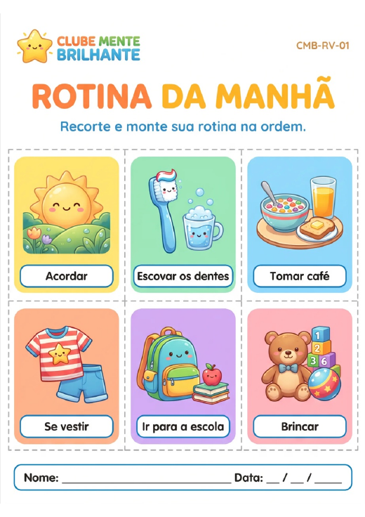 Prévia da atividade Rotina da Manhã